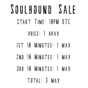 Soulbound Sale Details